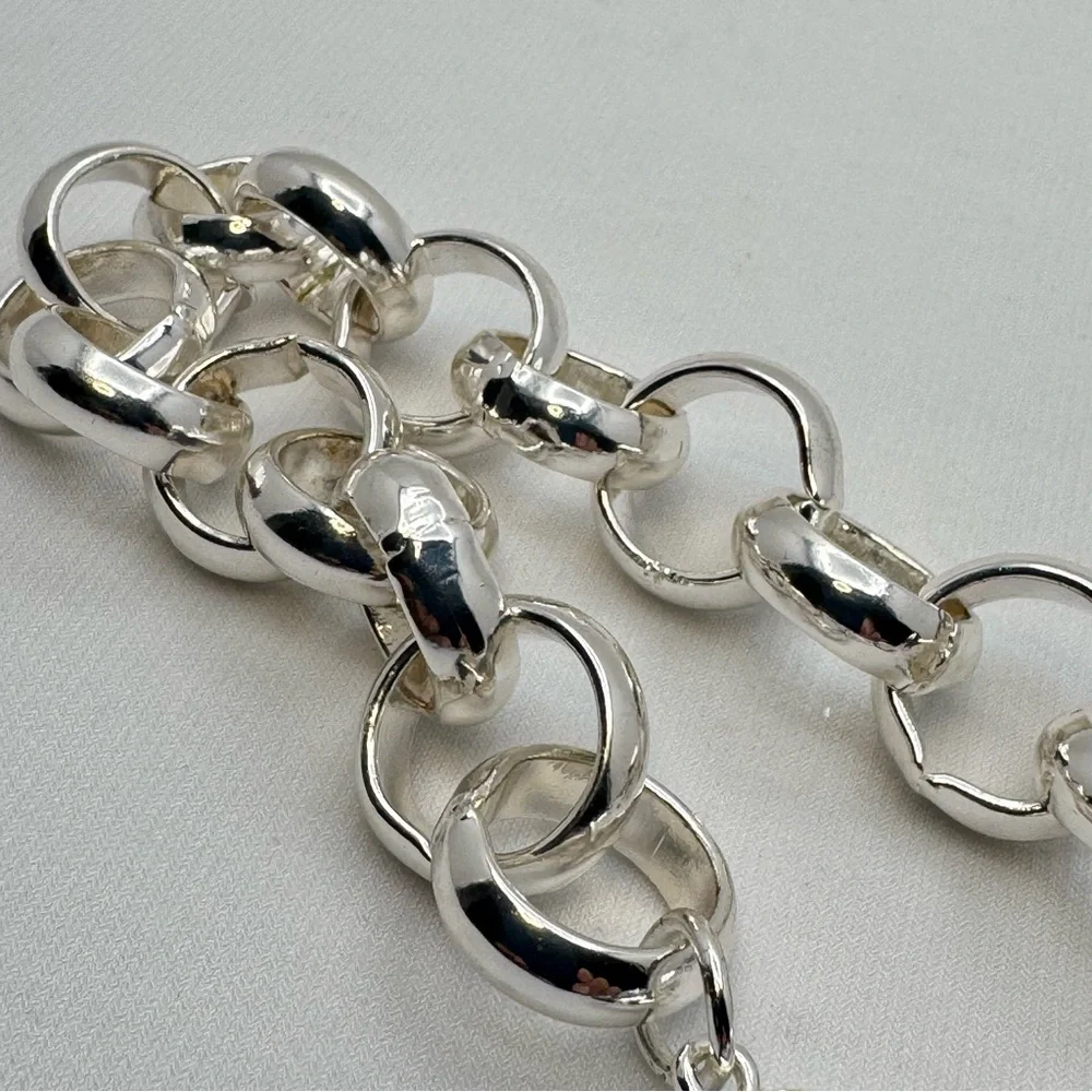 Calvin Klein Silver Chunky Chain Heart Toggle Bracelet NWT